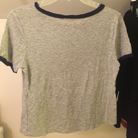 Grey with Navy Blue lining Top - Picture 5 of 7